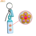 100% Brand New Plastic Soft PVC Keyring Key Ring Chain Fob Perfect Addition To Your Keys