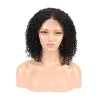 density 180% Afro jerry curl frontal lace brazilian 100% virgin human hair wigs with comb and adjustable wig cap