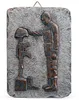 Custom Military Soldier Wall Plaque decor Battle Cross Patina Resin Decorative Hanging Wall Plaque