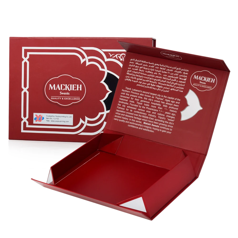 luxury paper cardboard foldable gift packaging box with clear