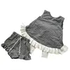 kids girls white tank top kids wear girls clothing gingham ruffled two pieces outfits