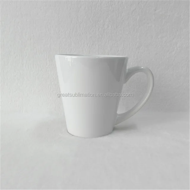 11oz sublimation v shape ceramic mug,blank ceramic coffee mug