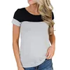 Wholesale Women Casual O-neck Striped T-shirt