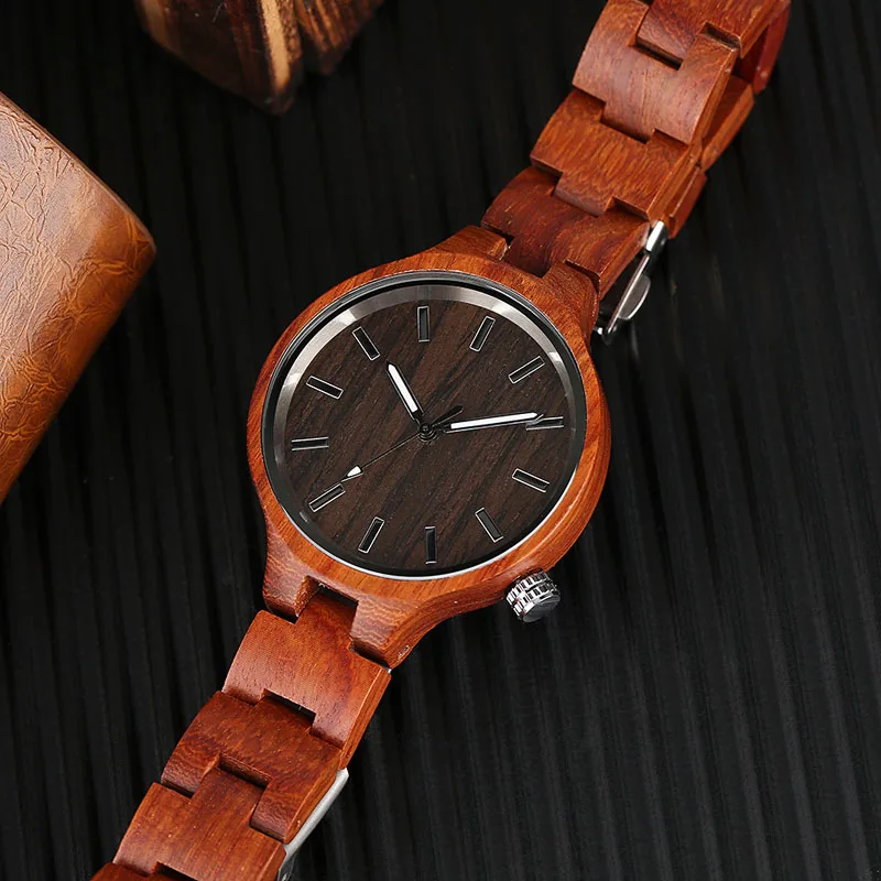Ladies Watches 2017 Full Natural Bamboo Wood Watch Women's Bracelet Quartz Wrist Watch Unique Beauty Relogio Feminino (5)