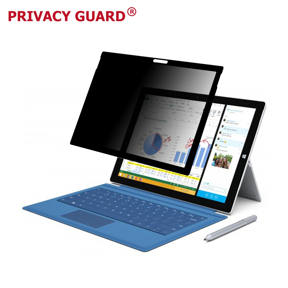 Chinese Manufacture Two Ways Anti-Spy Silk Printing Privacy Filter For Surface Pro 3 Screen Film, Light black
Chinese Manufacture Two Ways Anti-Spy Silk Printing Privacy Filter For Surface Pro 3 Screen Film, Light black