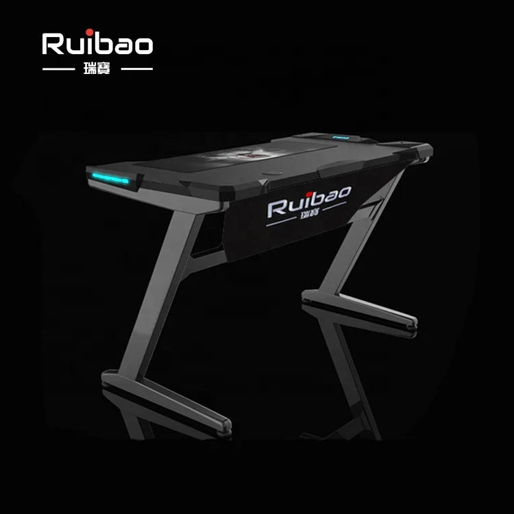 Современный дизайн мебель высокое качество Водонепроницаемый искусственная кожа PC стол игровой компьютерный стол светодио дный светодиодной подсветкой