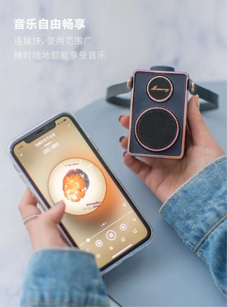 Wireless Wholesale Factory Price portable mini BT Retro camera styling Usb speaker - ANKUX Tech Co., Ltd