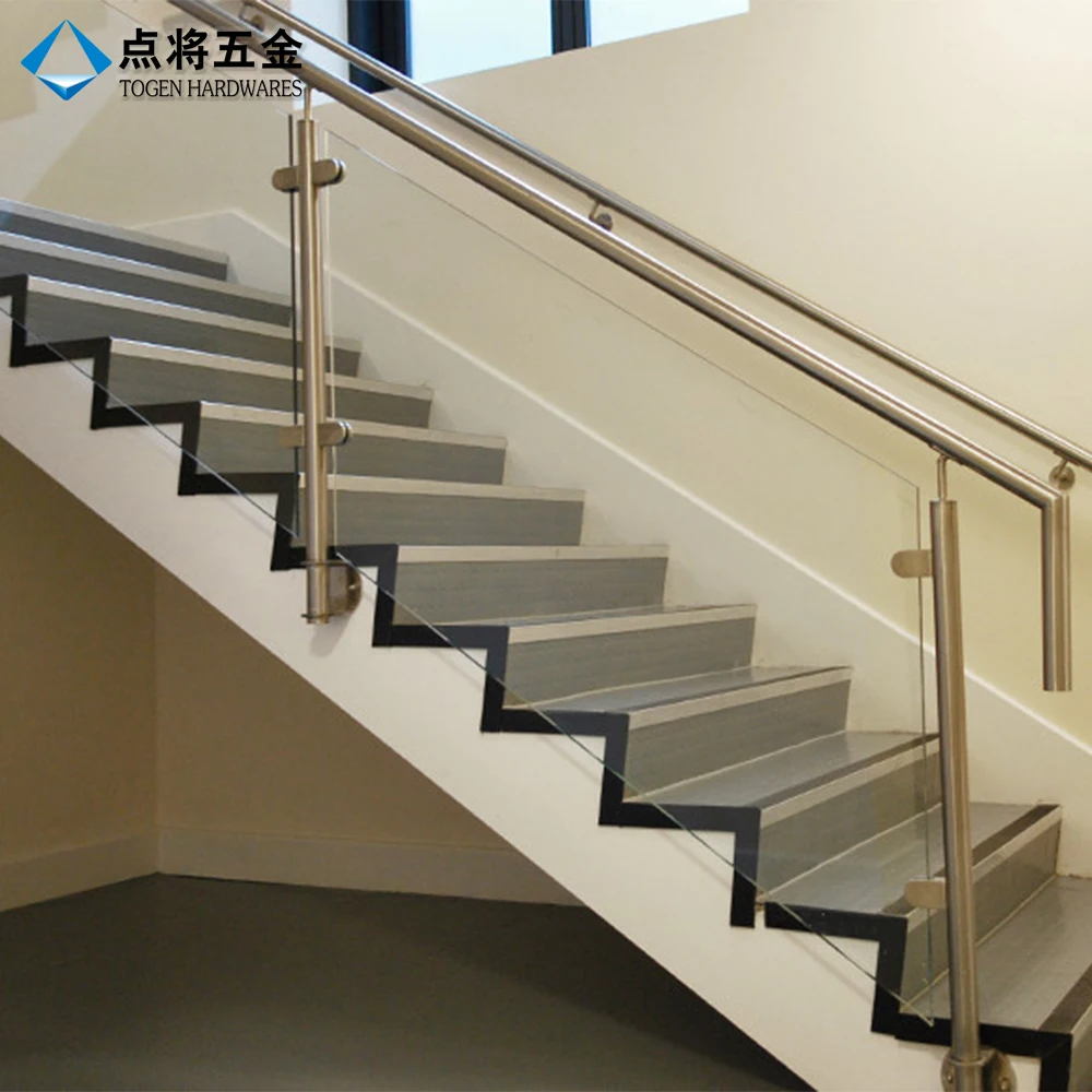 Xiamen 304 316 stainless steel glass stair banister for safety