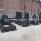 Tombstone Granite Tombstone Poland Style Black Granite Tombstone