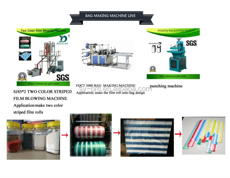 two color bag making machine rolls bag1