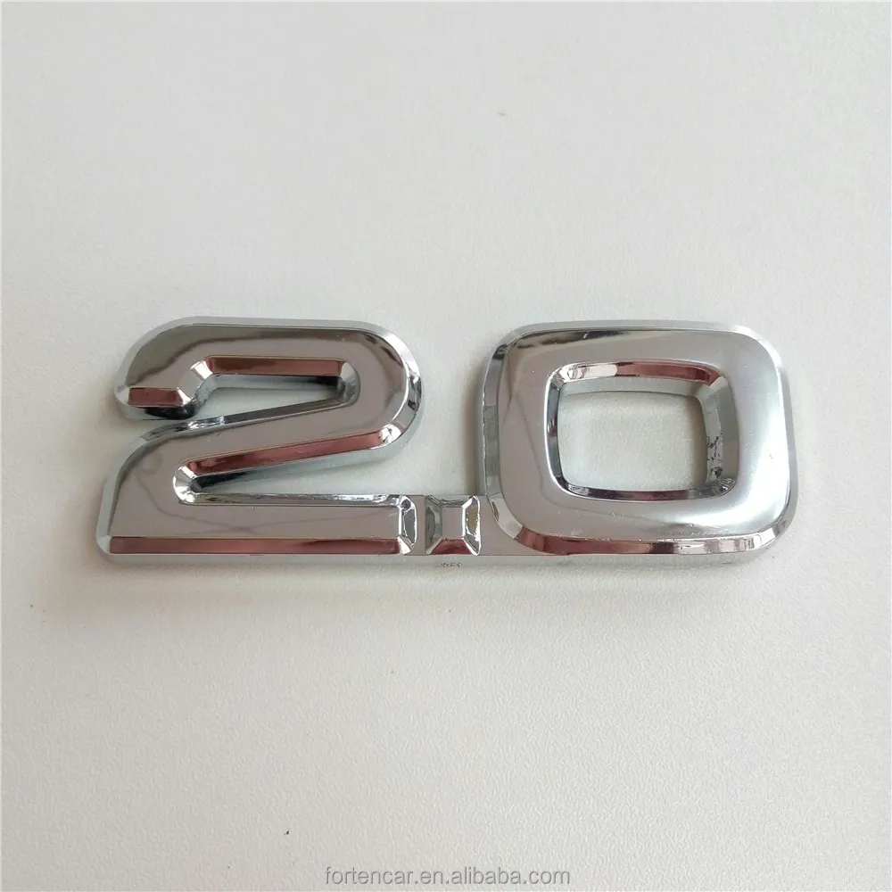 2.0 Chrome Car ABS 3D Letter Custom decal sticker