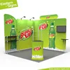 Hot sale polyester printing display fair flame retardant display booths design exhibition and stand construction