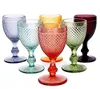 China Factory Wedding Supplies Wholesale Cheap Stem Colored Diamond Wine Glass