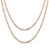 Olivia Hot Selling Fashion Rose Gold Water Wave Design Singapore Necklace Chain for Jewelry Making