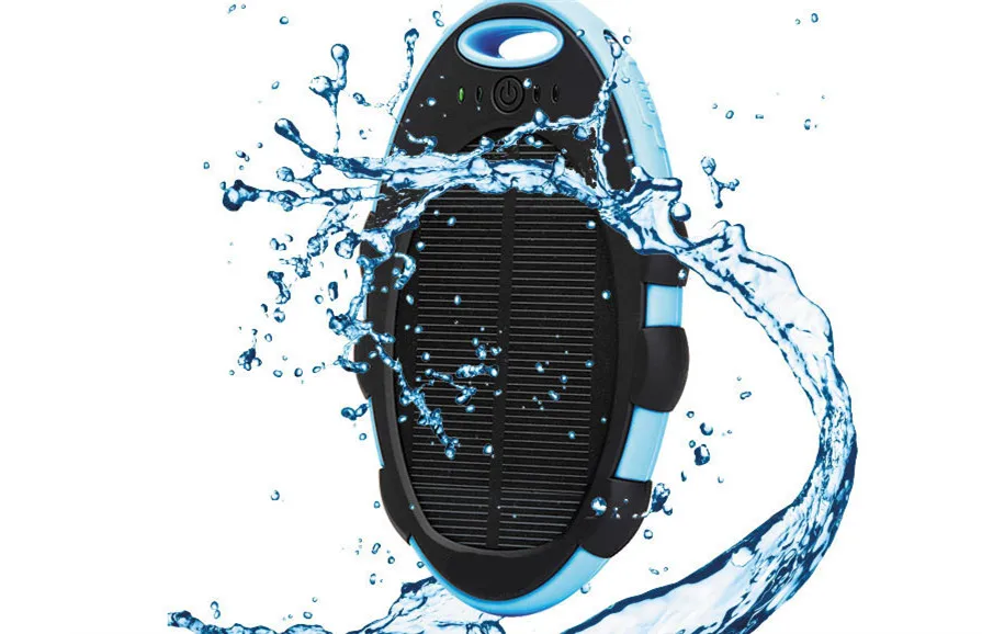 Waterproof mini portable charger slim solar power bank , mobile phone 5000mah battery charging powerbank - ANKUX.COM