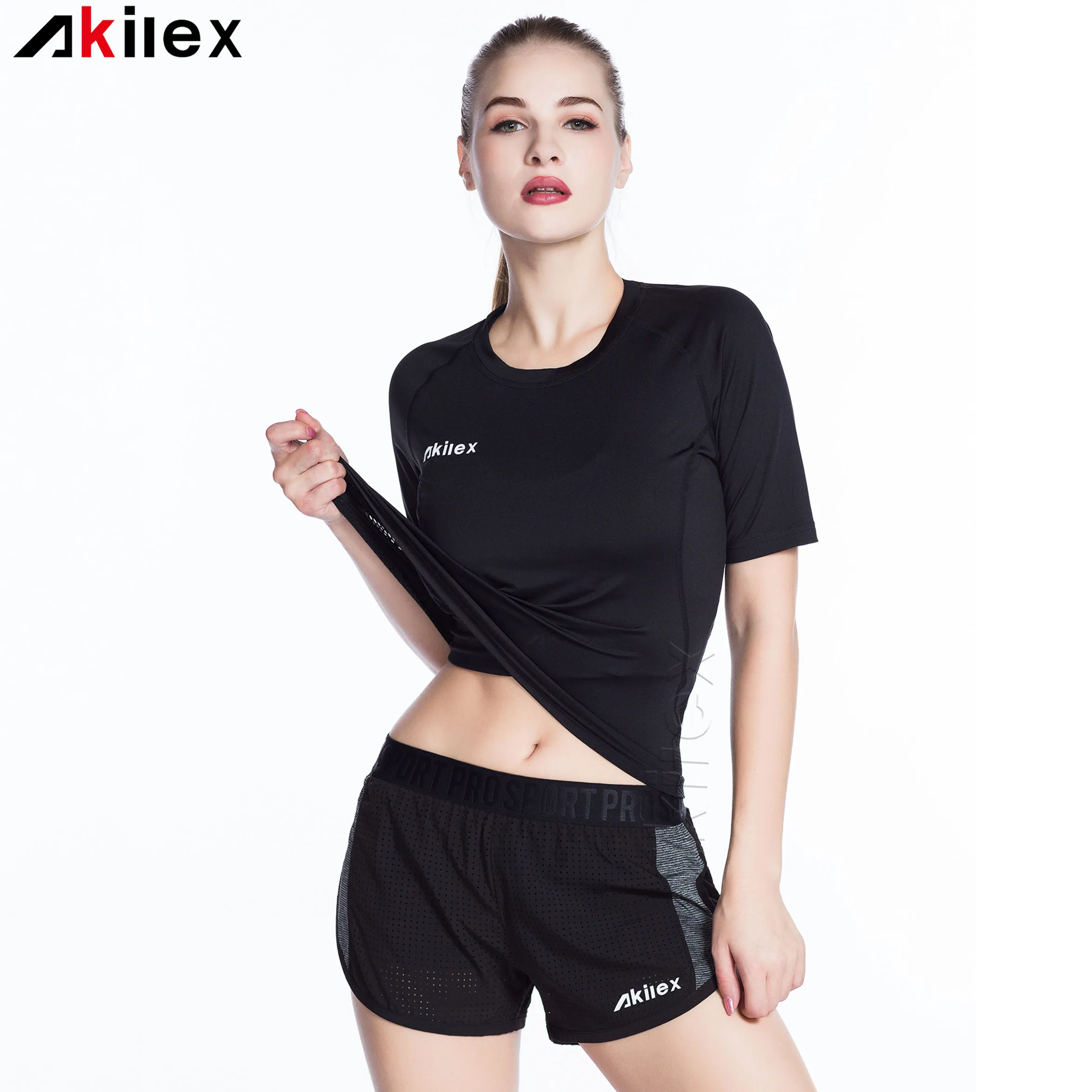 factory custom logo dry fit green short sleeve athleisure running yoga gym sports t shirt for women, Black;white and pink
factory custom logo dry fit green short sleeve athleisure running yoga gym sports t shirt for women, Black;white and pink