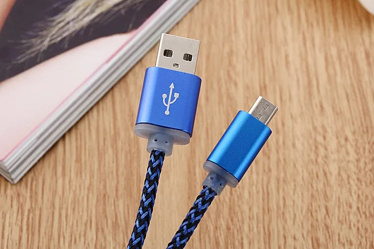 Woven Nylon data cable mobile phone braid micro USB cable for samsung s6 s5 note 5 note 2 HTC - ANKUX.COM