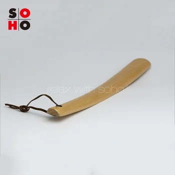 Wood Long Handled Shoe Horn Reusable 
