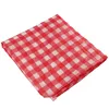 Disposable PE / PEVA Red and White Checkered Table Cloth