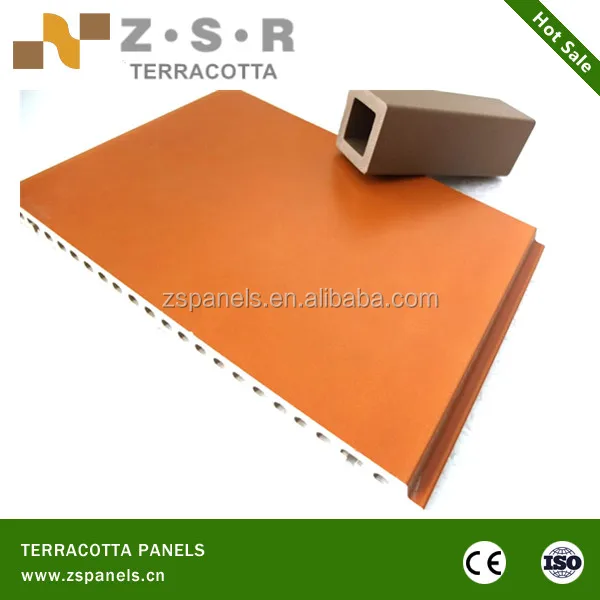 light weight natural red terracotta panel terracotta facade wall