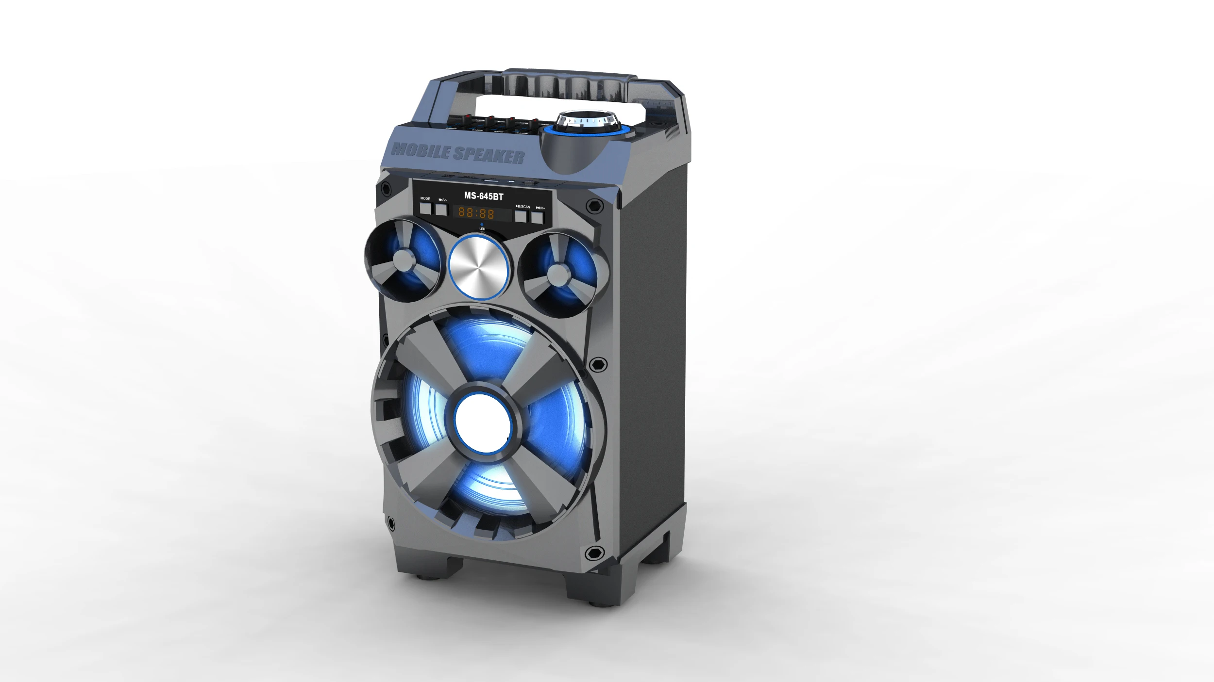 2018 new ms-645bt portable speaker with mp3/ mobile / usb / tf / fm radio / aux input /EQ / remote /bt speaker - ANKUX.COM