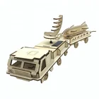Toy Solar Solar Car Toy Wooden Long Missile Truck Toy Solar Car Kit