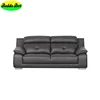 2 seater black leather sofa, 1+2+3 seater living room upholstery sofa
