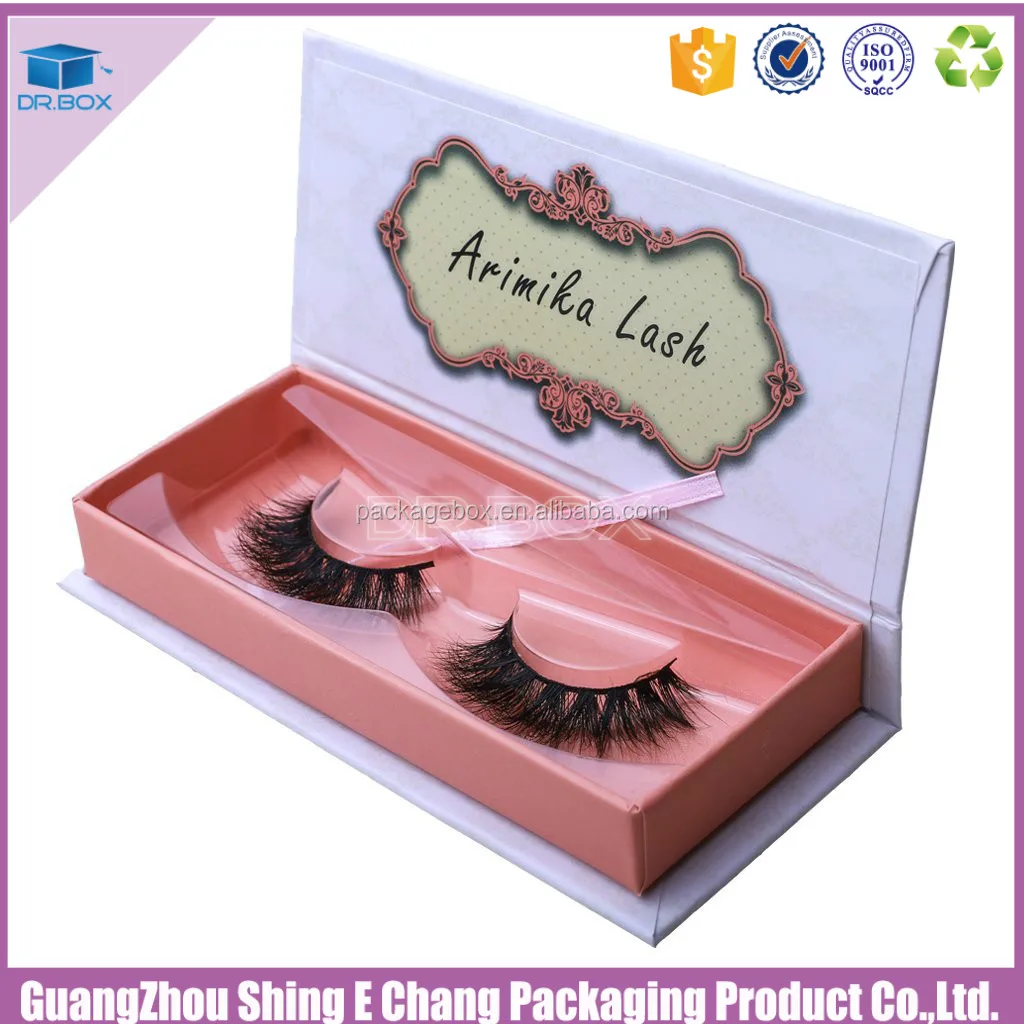 4x4 gift packaging boxes and cases for eyelashes with pvc cover