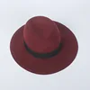 Autumn and winter New England wool Unisex solid color wool felt loose hat