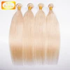 Wholesales factory price Indian Remy human hair color 613 blonde hair weave
