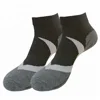Cheap bulk cushioned tennis cotton black men socks for sports