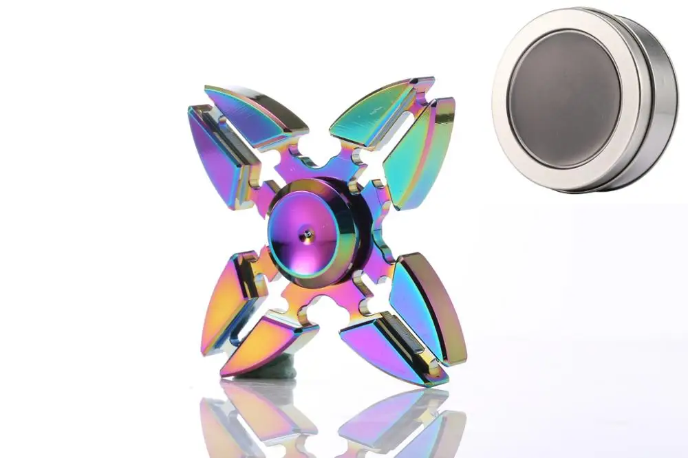 Stressrelieving Rainbow Zinc Alloy Hand Fidget Spinner With Metal Bearing ▻   ▻ Free Shipping ▻ Up to 70% OFF