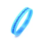 New customized Logo brand glow rubber silicon band bracelet wristbands