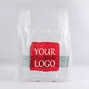 custom printed biodegradable poly plastic hdpe t-shirt vest carrier handle package bag for grocery