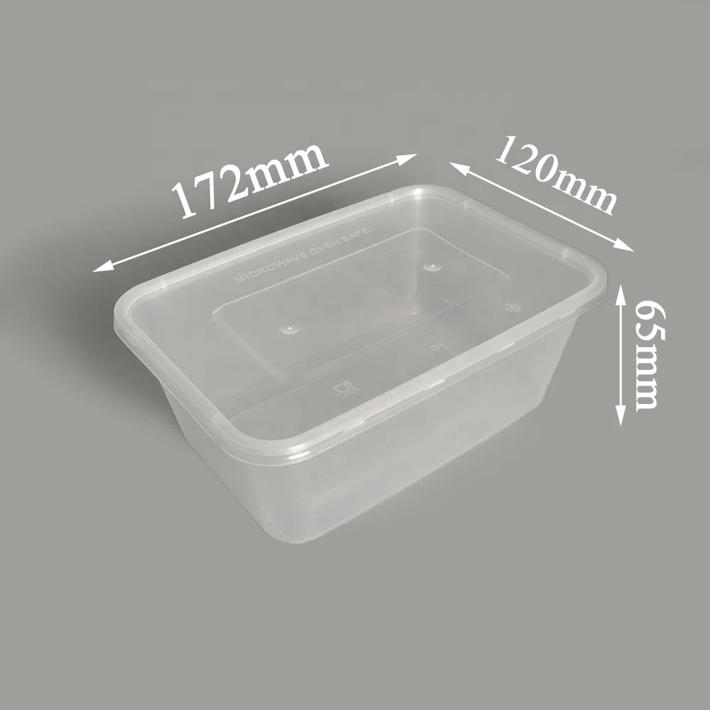 200 x PLASTIC 500ml MICROWAVE FOOD TAKEAWAY CONTAINERS