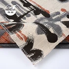 100% polyester dobby fabric brush drawing pattern jacquard polyester furniture fabric for sofa