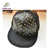 Fashion Design brim snapback cap,Blank Spike Snapback Cap with rivet