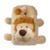 G733 Novelty Cartoon Animal Shape Plush Lion Tissue Boxes For Car Home Decoration