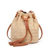 Custom New Design Summer Beach Handmade Circle String Round Paper Braided Straw Tote Bag