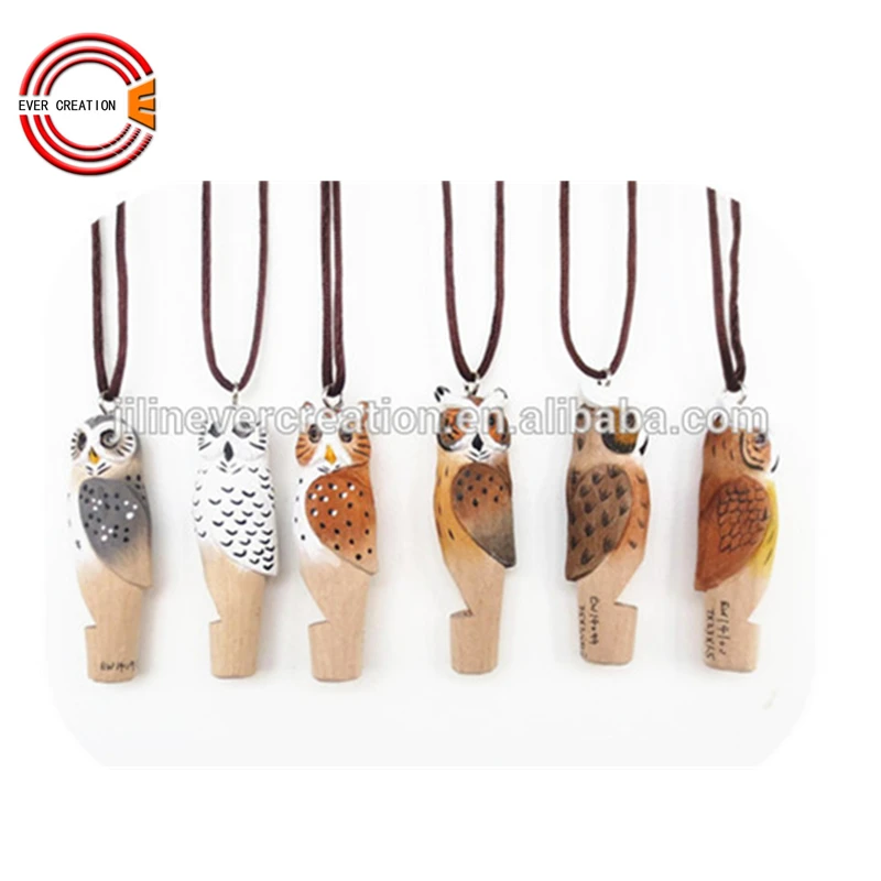 latest wooden funny owl whistle