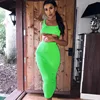 Free Shipping casual Bodycon short tops ladies dress suits ladies two piece sets midi dresses 5 colors
