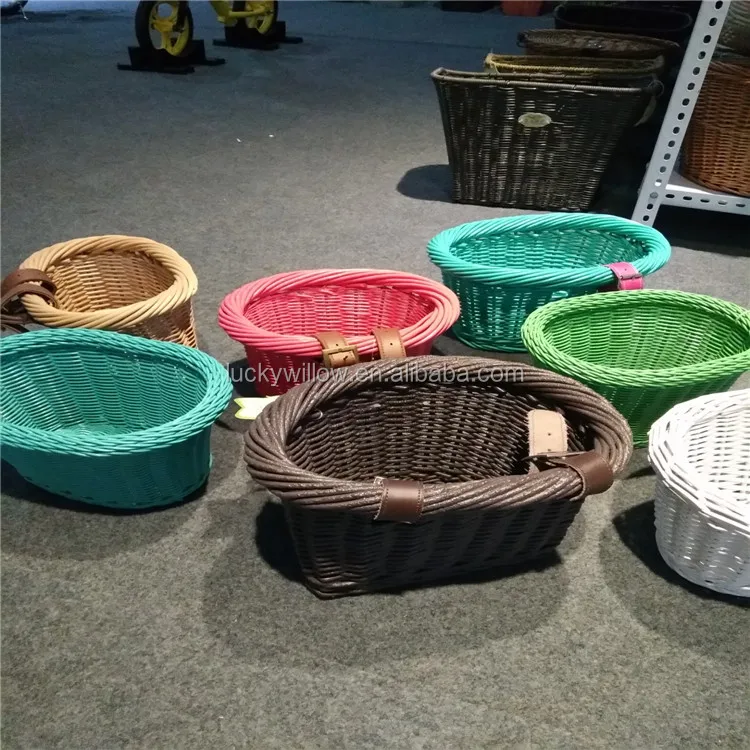 wholesale cheap and high quality colorful willow bike basket