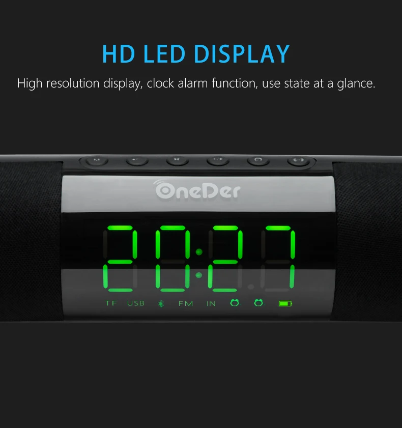 Top Quality Home Theater Stereo Good Sound Fashion Design LED Display Clock Alarm Wireless Bluetooth Home Theater Speaker - ANKUX.COM