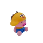 New Arrival Pig Shaped Animal Sound Keychain Mini Souvenir Key Pendant Keychain manufacturers