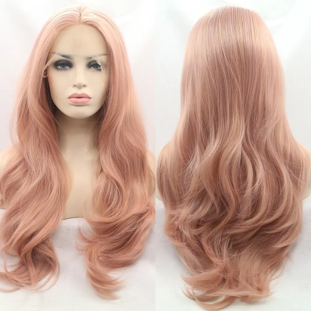 Fantasy Beauty Pink Gold Color Hair Nature Wave Synthetic Lace Front Wigs Soft Pastel Pink Gold Glueless Heat Resistant Fiber
Fantasy Beauty Pink Gold Color Hair Nature Wave Synthetic Lace Front Wigs Soft Pastel Pink Gold Glueless Heat Resistant Fiber