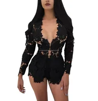 Women long sleeve open front see through floral lace 2 piece sexy evening club bodycon short pant romper jumpsuit
Women long sleeve open front see through floral lace 2 piece sexy evening club bodycon short pant romper jumpsuit