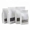 White Kraft Dried Fruit Nut Tea Packaging Bag with Window and Zipper