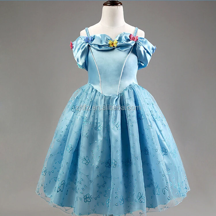 Hot sale New style bule Cinderella costume for party girl fashion Cinderella princess dress
