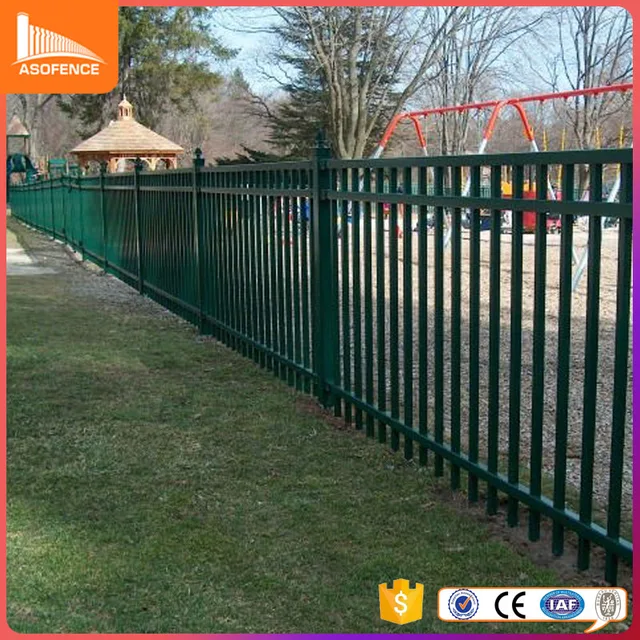 19*19mm square pipe picket fence with high quality powder coated