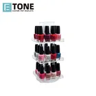 Clear Rotating Acrylic Lipstick Display Organizer Nail Polish Display Storage Stand